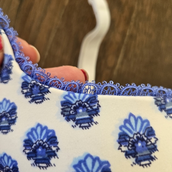 GAP love by Gap live-in pretty demi blue floral Patterned bra sz 34C - Picture 3 of 7